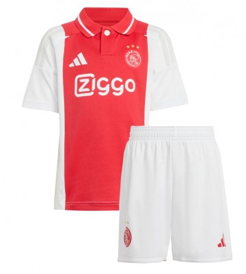 Ajax Primera Equipación Niños 2024-25 Manga Corta (+ Pantalones cortos)